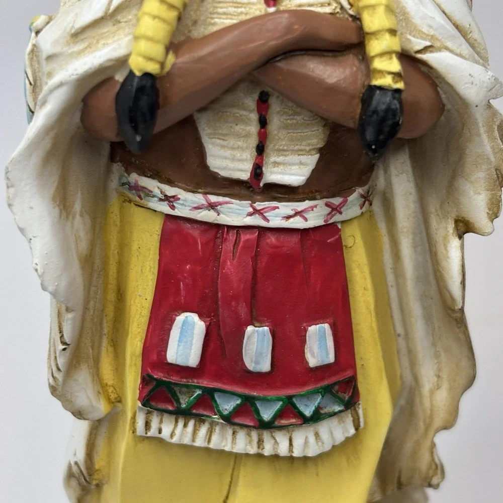 Pacific Rim Cubist Native American Indian Woman & Chief 9